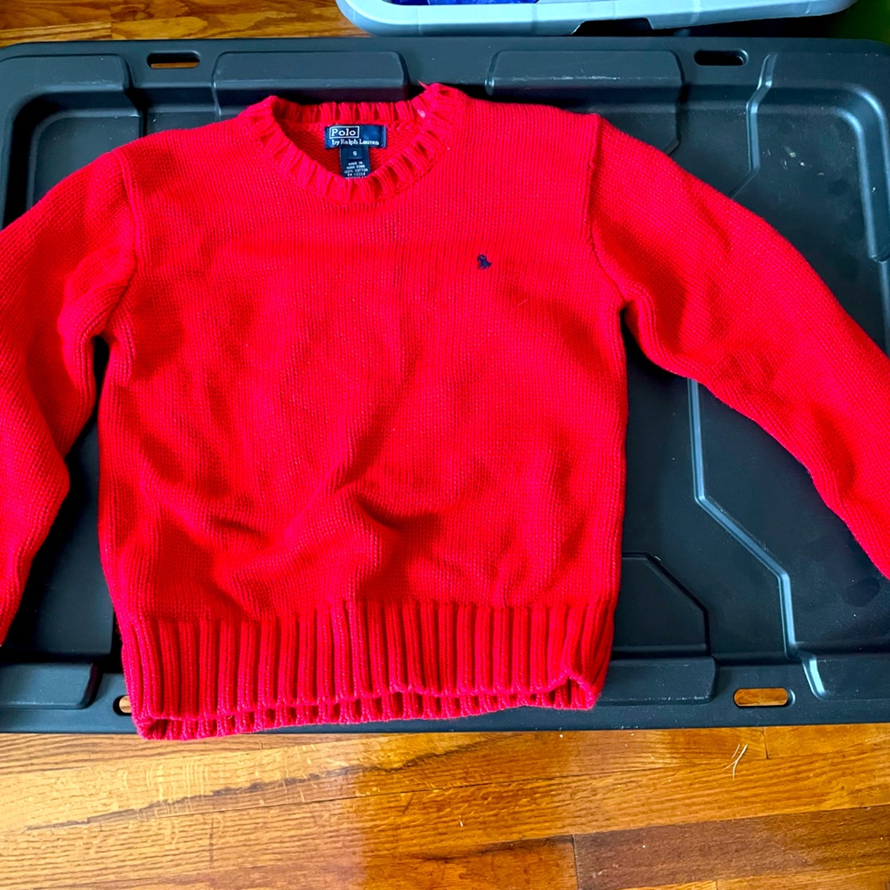Boys polo red sweater